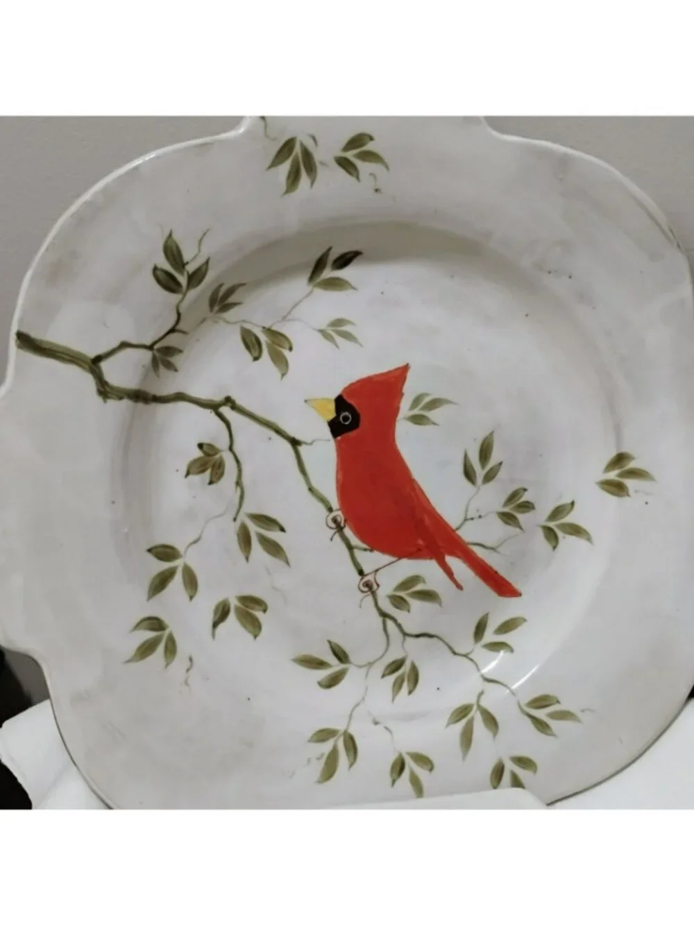 Vintage Charlotte Fenberg Humble Mill Seagrove NC Pottery Bird Plates, Handmade